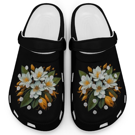 3d flower Clogs