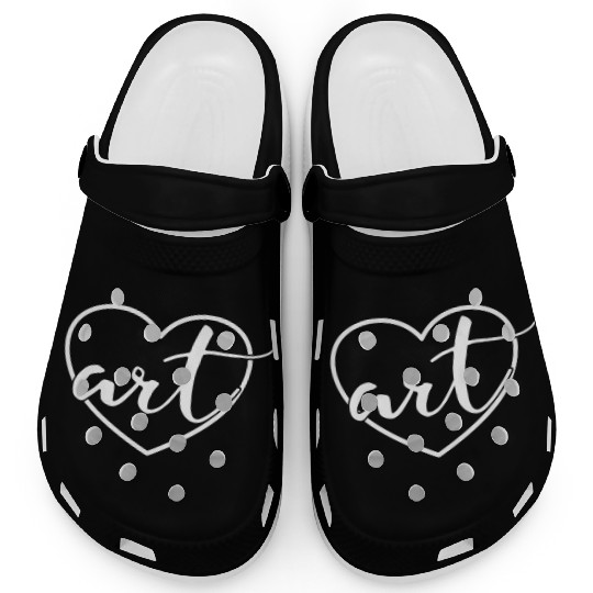Art Heart Back To School Painting Art Teacher Clogs