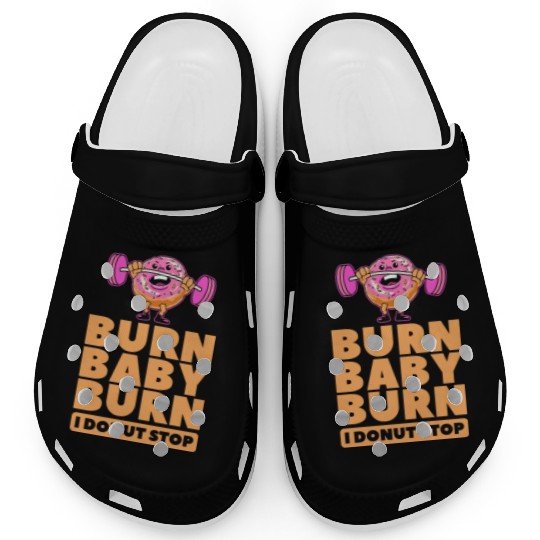 Fitness Donut Funny Donut Gym Clogs