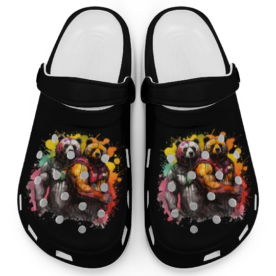 Bear Hug: 2 Big Bulky Bears, bears lovers Clogs