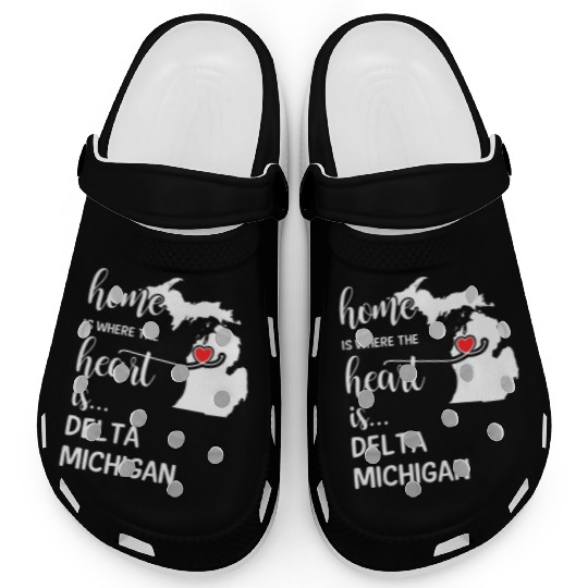 Delta County Michigan Is Where My Heart Is Gift Clogs