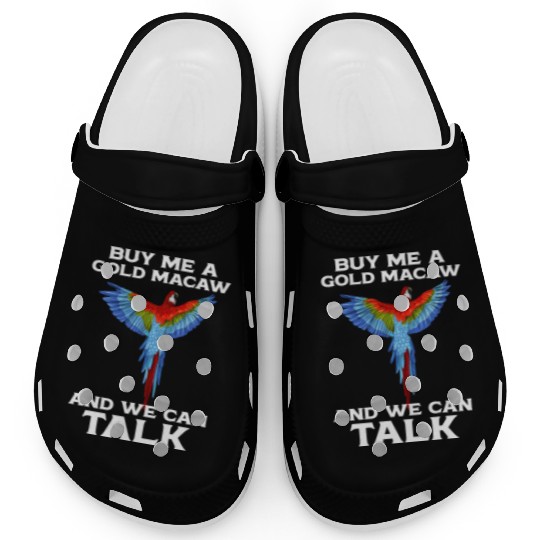 Blue Gold Macaw Ornithologist Enthusiast Gift Clogs