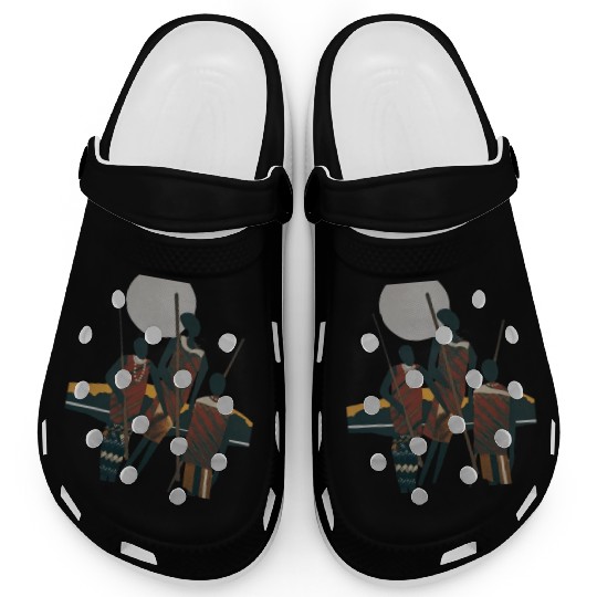 African Art, Tribal Men, Ethnic art, Gift For All Clogs