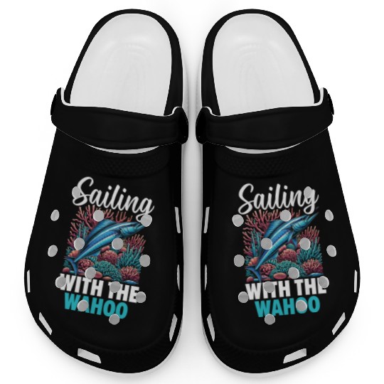 Wahoo Fish Catcher Fisher Fisherman Fishing Clogs