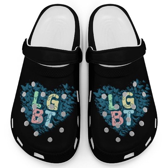 Fluttering Freedom: LGBT Butterfly Clogs