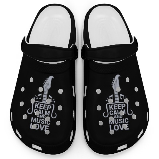 Keep Calm and Music Love Clogs