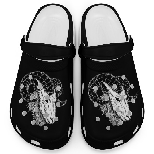 Dark Devil Baphomet Goat Head Clogs