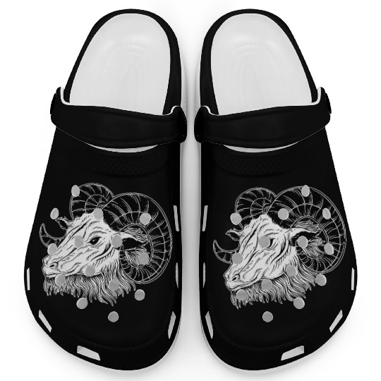 Baphomet Goat Horn Art Clogs
