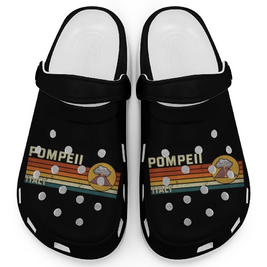 Pompeii Italy Vintage Volcanic Eruption Gift Clogs