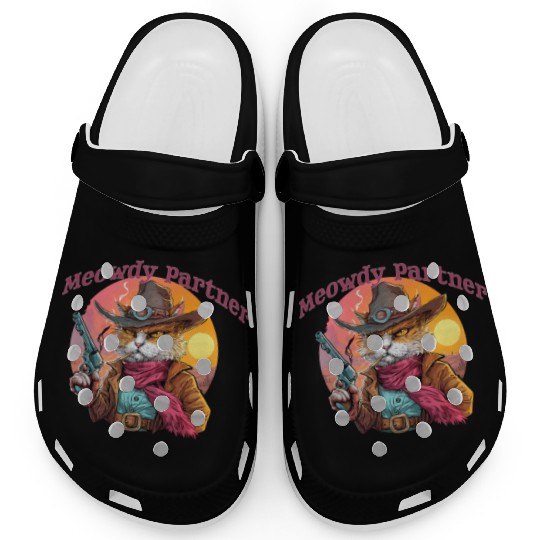 Purrfect Outlaw Showdown - Meowdy Partner Clogs