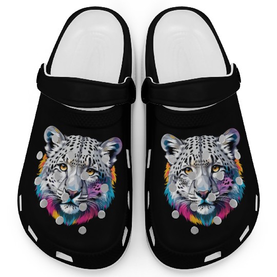 Snow Leopard Clogs