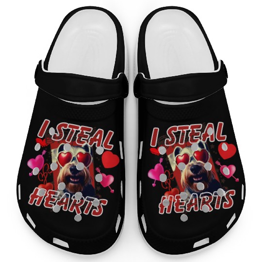 Happy valentine day,I steal hearts puppy lover Clogs