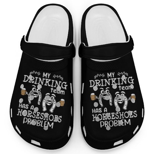 Drinking Team Horseshoe Pitching Clogs