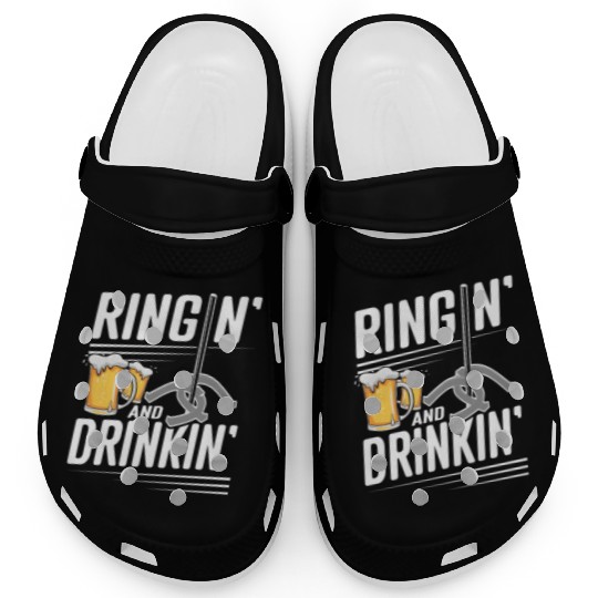 Ringin And Drinkin Horseshoe Pitching Clogs