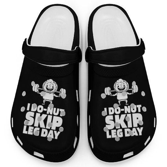 Fitness Donut Funny Donut Gym Clogs