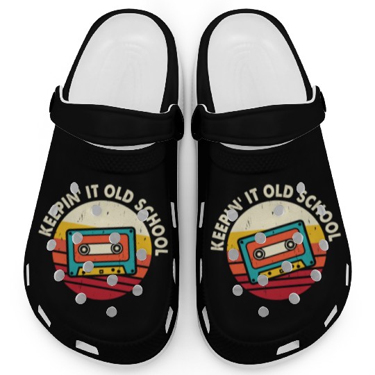 Keepin it old school mixtape cassette Clogs