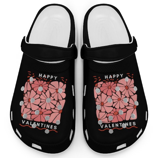 Midnight Blooms: A Floral Valetine's Embrace. Clogs