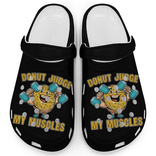 Fitness Donut Funny Donut Gym Clogs