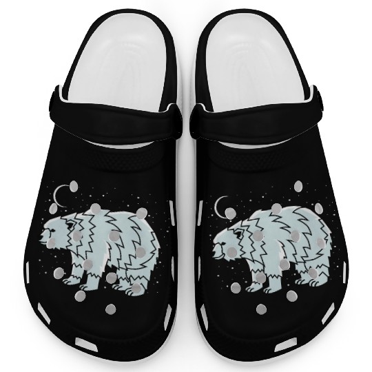 Tribal Polar Bear Indigenous Gift Clogs