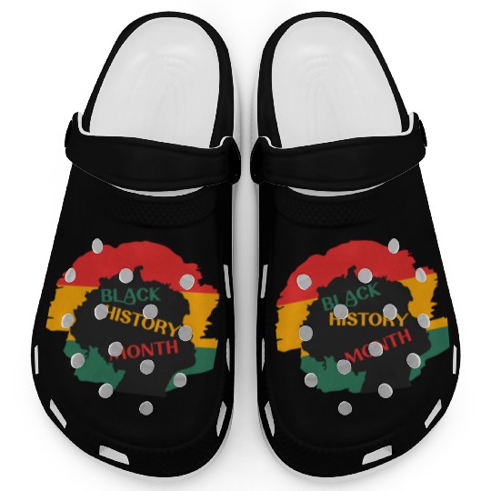 Black history month. African American woman Clogs