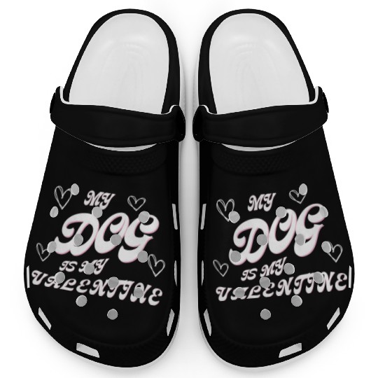 my dog is my valentine Clogs