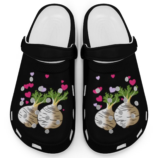 Turnip Love Hearts Valentine's Day Clogs