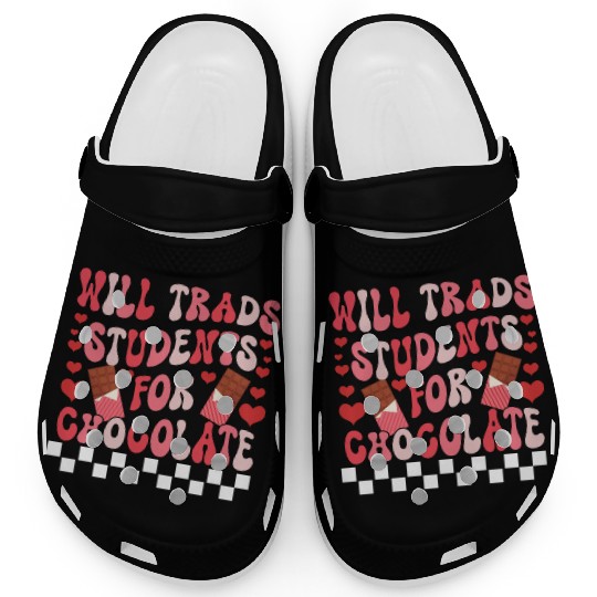 WILL TRADS STUDENTS FOR CHOCOLATE FUNNY VALENTINE Clogs