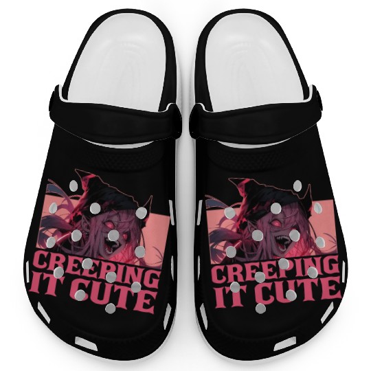 Creeping It Cute Creepy Anime Girl Harajuku Goth O Clogs