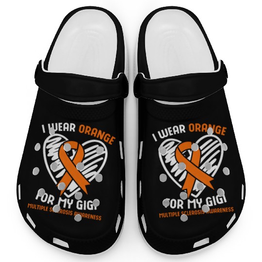 I Wear Orange For My Gigi Multiple Sclerosis Aware Clogs