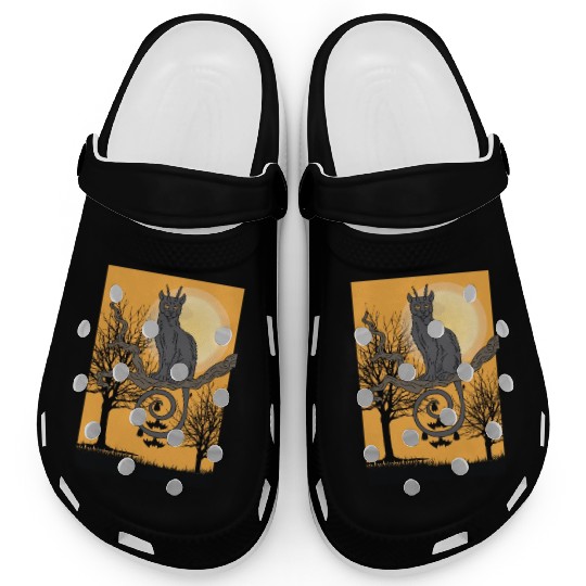Cat Full Moon Cat Parent Gift Clogs