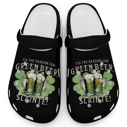 St Pat's Design This is the Season for Green Beer Clogs