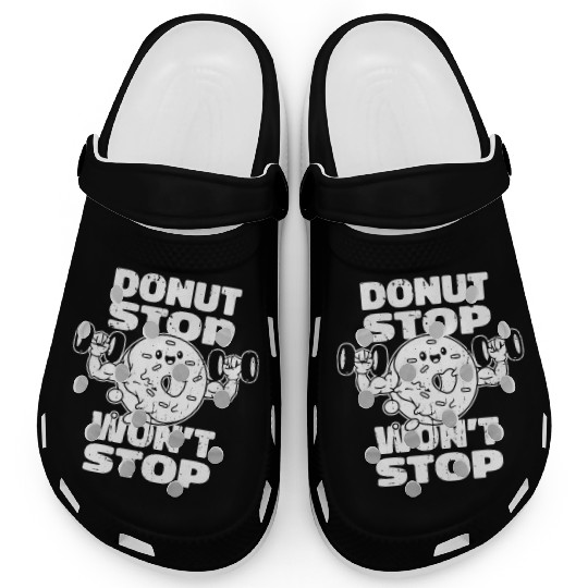 Fitness Donut Funny Donut Gym Clogs
