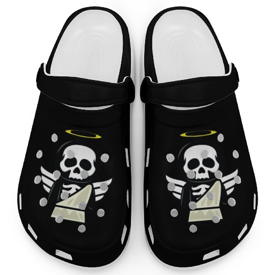 Funny angel skull halloween costume Clogs