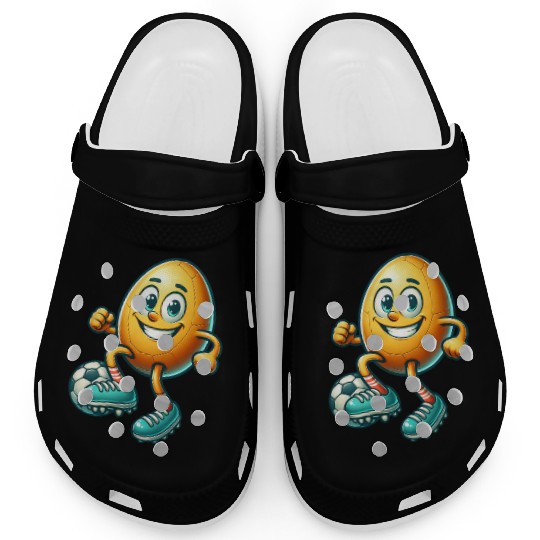 Easter egg football design, footballer Easter Clogs