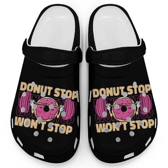 Fitness Donut Funny Donut Gym Clogs