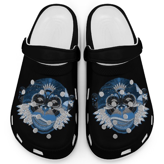 Monkey Mandala Art Clogs