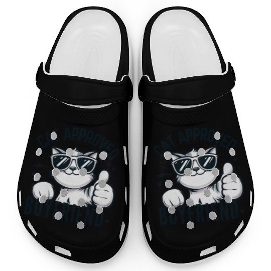 Cat Approved Boyfriend Graphic Clogs