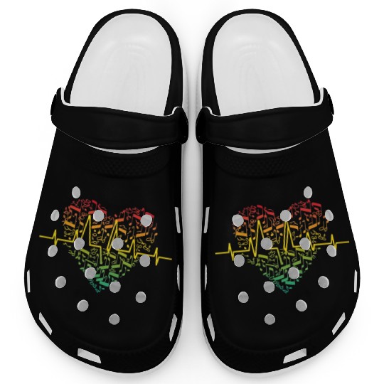 Valentine's day heartbeat Clogs