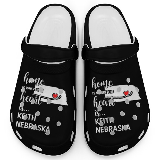 Keith County Nebraska Is Where My Heart Is Gift Clogs