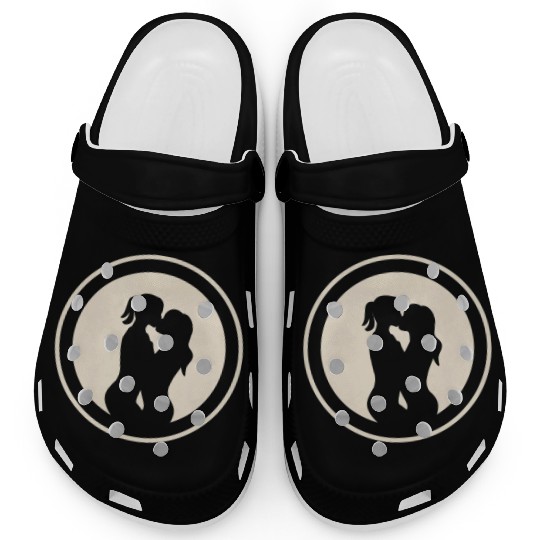Silhouette of Lesbian Couple Clogs