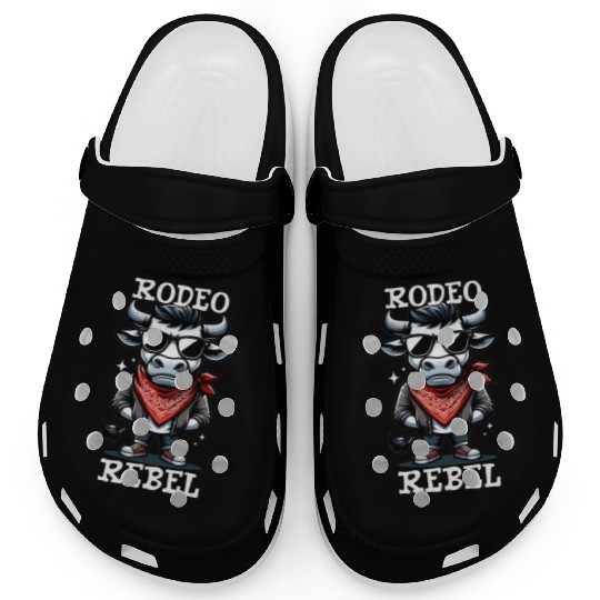 Rodeo Bull Riding Livestock Show Farmer Cattle Clogs