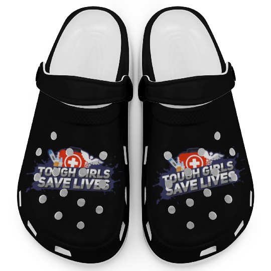 Nurse Tough Girls Save Lives Clogs