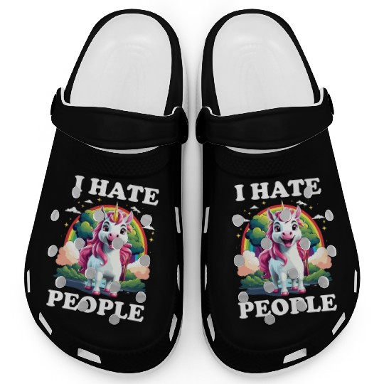 I HATE PEOPLE Clogs