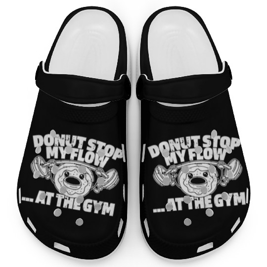 Fitness Donut Funny Donut Gym Clogs