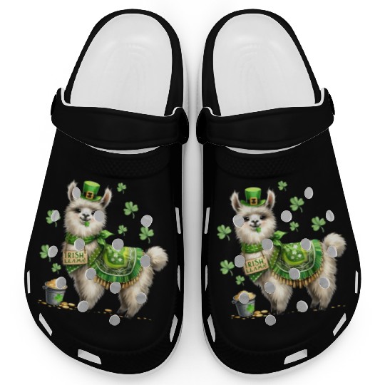 Irish LLama St Patrick Day Clogs
