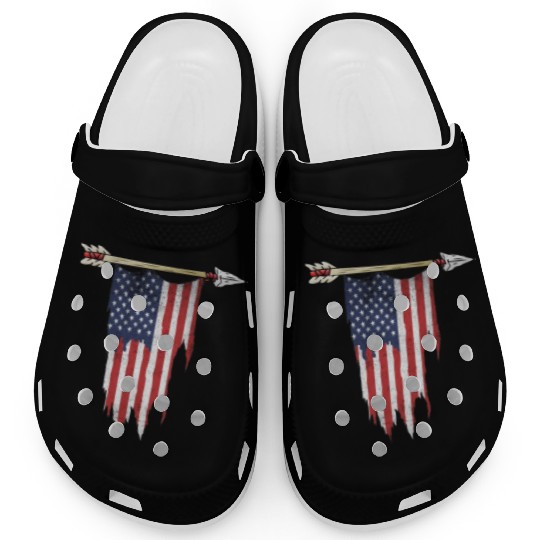 Arrow American Flag Clogs