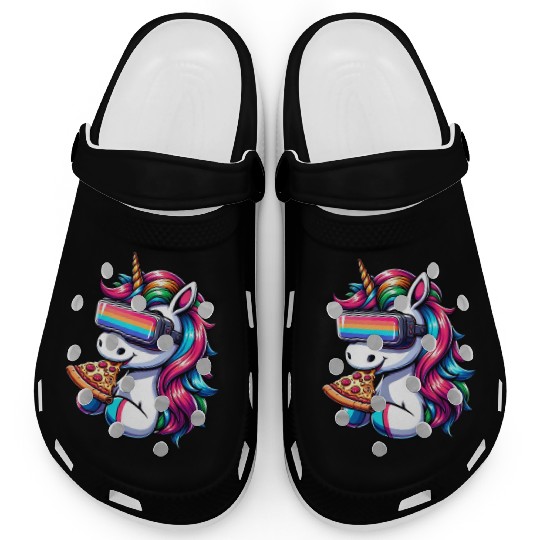 Unicorn VR: Rainbow Pizza Universe Clogs