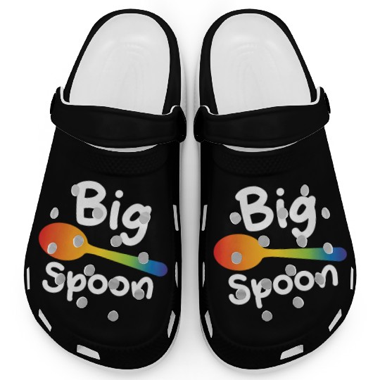 Big Spoon LGBT Pride Gay Lesbian Couple Matching Clogs