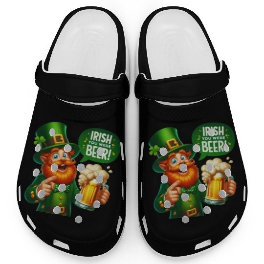 Irish You Were Beer Clogs