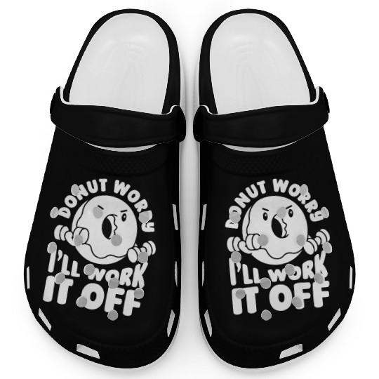 Fitness Donut Funny Donut Gym Clogs
